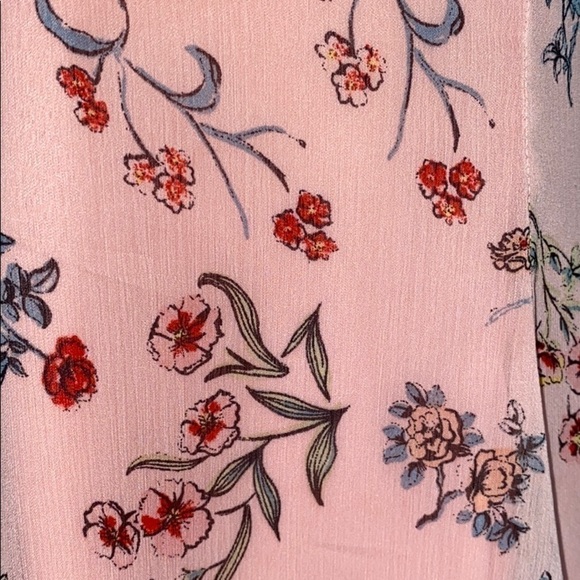 𝅺DISNEY Beauty and The Beast Midi DressSize Medium Floral Pink Sheer Bell… - Picture 9 of 14